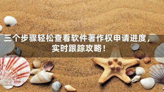 三个步骤轻松查看软件著作权申请进度，实时跟踪攻略！