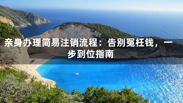 亲身办理简易注销流程：告别冤枉钱，一步到位指南