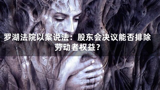 罗湖法院以案说法：股东会决议能否排除劳动者权益？