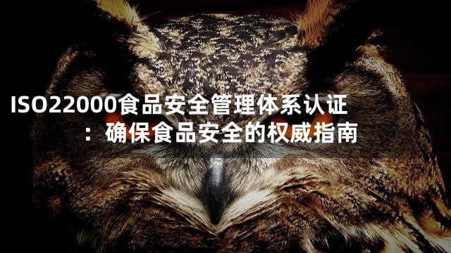 ISO22000食品安全管理体系认证：确保食品安全的权威指南