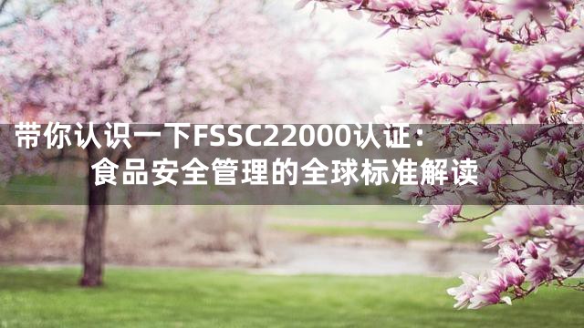 带你认识一下FSSC22000认证：食品安全管理的全球标准解读