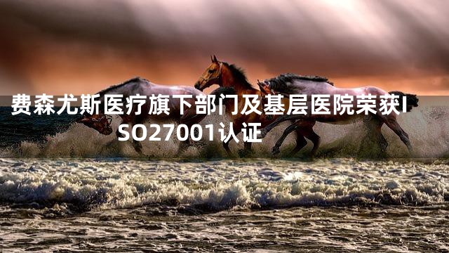 费森尤斯医疗旗下部门及基层医院荣获ISO27001认证