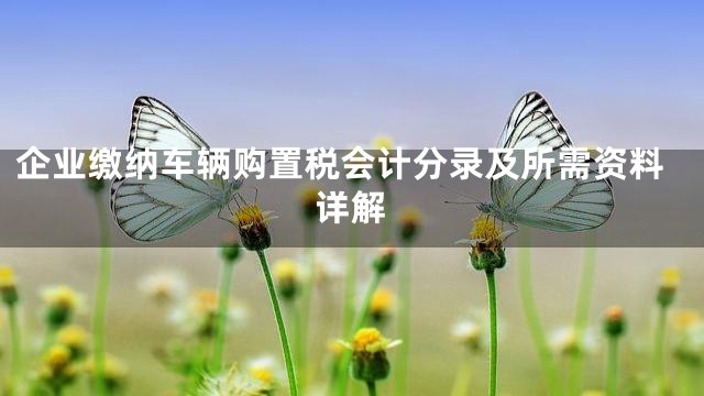 企业缴纳车辆购置税会计分录及所需资料详解