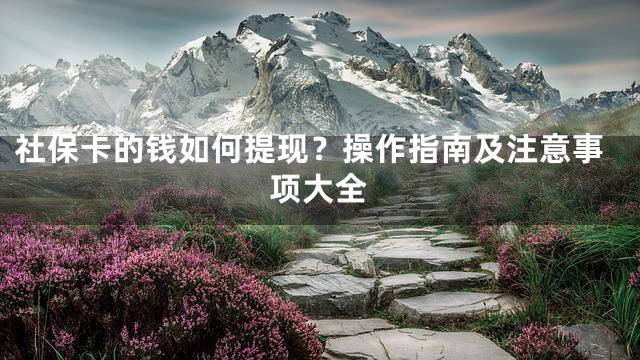 社保卡的钱如何提现？操作指南及注意事项大全