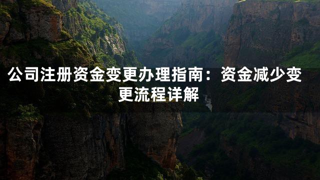 公司注册资金变更办理指南：资金减少变更流程详解