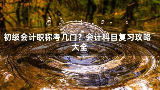 初级会计职称考几门？会计科目复习攻略大全