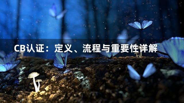 CB认证：定义、流程与重要性详解