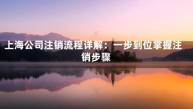 上海公司注销流程详解：一步到位掌握注销步骤