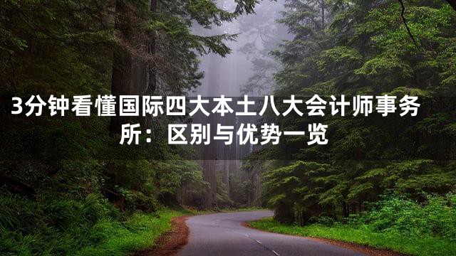 3分钟看懂国际四大本土八大会计师事务所：区别与优势一览