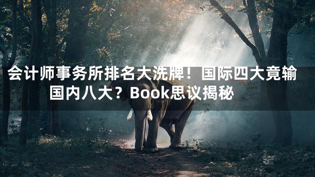 会计师事务所排名大洗牌！国际四大竟输国内八大？Book思议揭秘