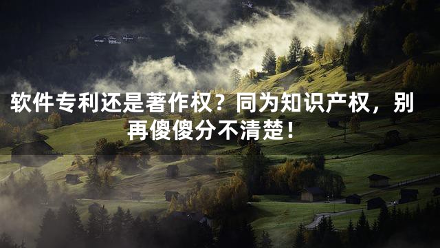 软件专利还是著作权？同为知识产权，别再傻傻分不清楚！