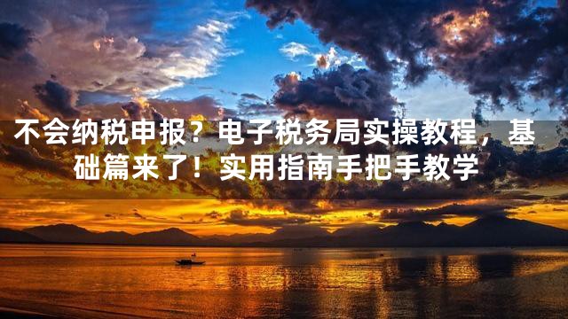 不会纳税申报？电子税务局实操教程，基础篇来了！实用指南手把手教学