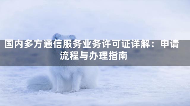 国内多方通信服务业务许可证详解：申请流程与办理指南