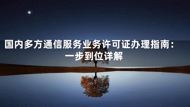 国内多方通信服务业务许可证办理指南：一步到位详解