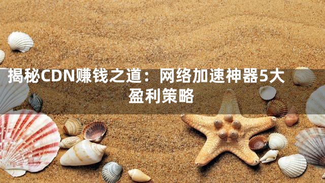 揭秘CDN赚钱之道：网络加速神器5大盈利策略