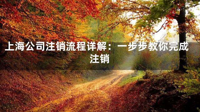 上海公司注销流程详解：一步步教你完成注销