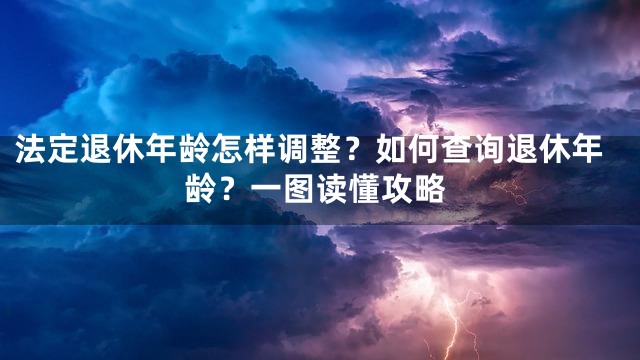 法定退休年龄怎样调整？如何查询退休年龄？一图读懂攻略