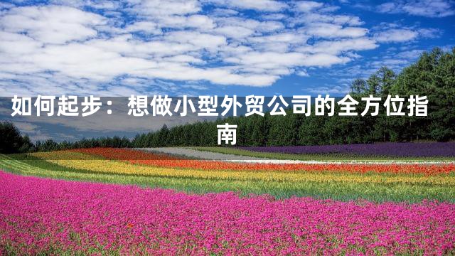 如何起步：想做小型外贸公司的全方位指南