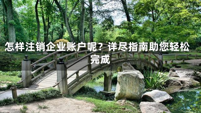 怎样注销企业账户呢？详尽指南助您轻松完成