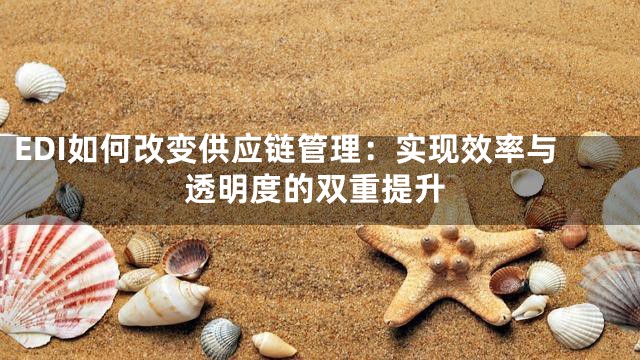 EDI如何改变供应链管理：实现效率与透明度的双重提升