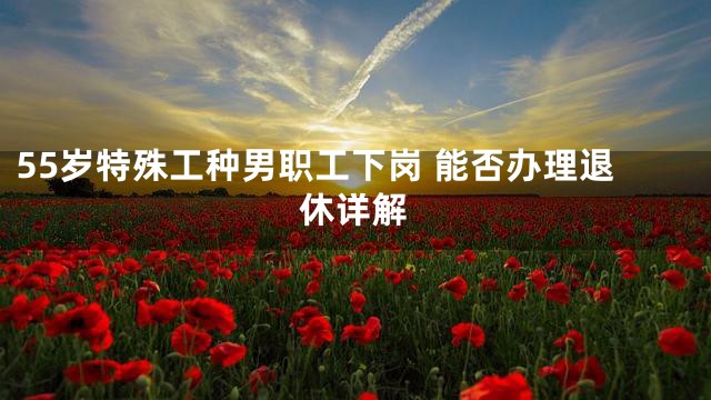 55岁特殊工种男职工下岗 能否办理退休详解