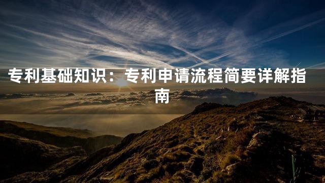 专利基础知识：专利申请流程简要详解指南