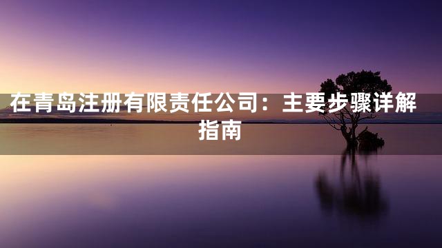 在青岛注册有限责任公司：主要步骤详解指南