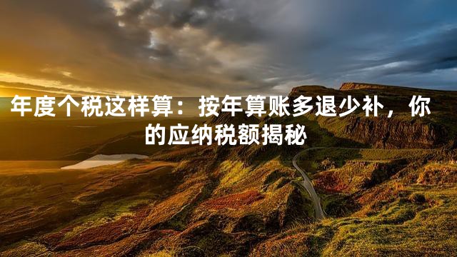 年度个税这样算：按年算账多退少补，你的应纳税额揭秘