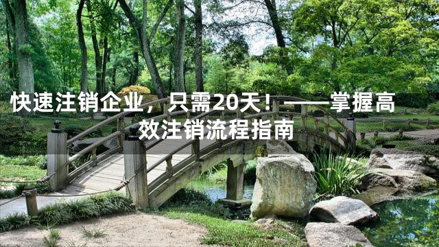 快速注销企业，只需20天！——掌握高效注销流程指南