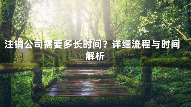 注销公司需要多长时间？详细流程与时间解析