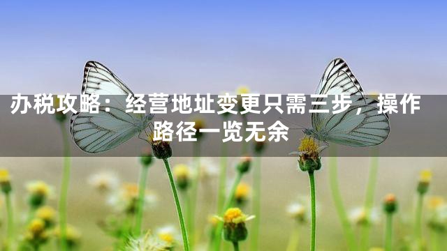 办税攻略：经营地址变更只需三步，操作路径一览无余