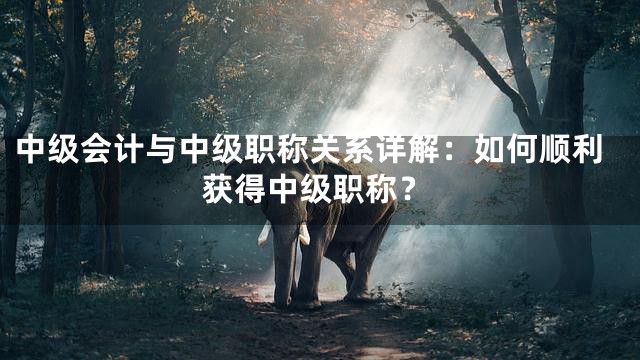 中级会计与中级职称关系详解：如何顺利获得中级职称？