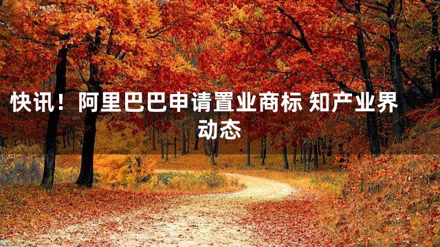 快讯！阿里巴巴申请置业商标 知产业界动态