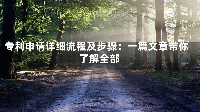 专利申请详细流程及步骤：一篇文章带你了解全部
