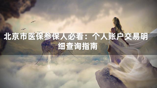 北京市医保参保人必看：个人账户交易明细查询指南
