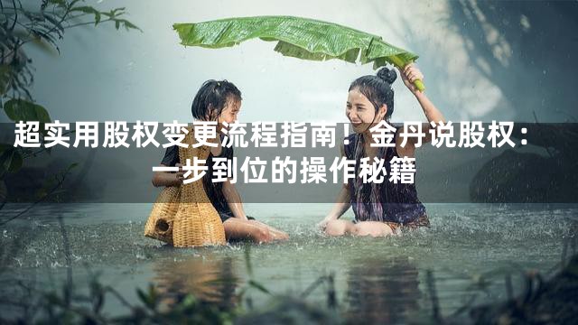 超实用股权变更流程指南！金丹说股权：一步到位的操作秘籍