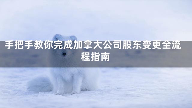 手把手教你完成加拿大公司股东变更全流程指南