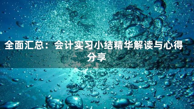 全面汇总：会计实习小结精华解读与心得分享