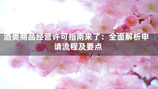 酒类商品经营许可指南来了：全面解析申请流程及要点