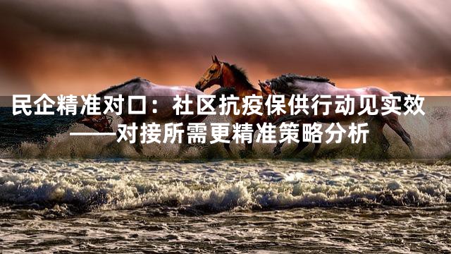 民企精准对口：社区抗疫保供行动见实效——对接所需更精准策略分析