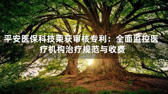 平安医保科技荣获审核专利：全面监控医疗机构治疗规范与收费