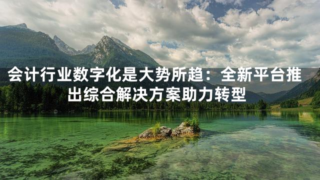 会计行业数字化是大势所趋：全新平台推出综合解决方案助力转型