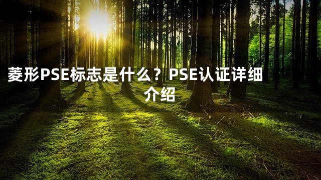 菱形PSE标志是什么？PSE认证详细介绍