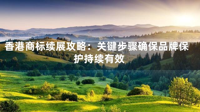 香港商标续展攻略：关键步骤确保品牌保护持续有效