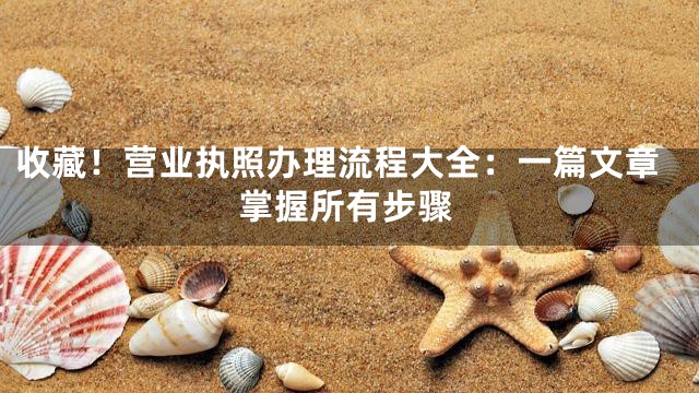收藏！营业执照办理流程大全：一篇文章掌握所有步骤
