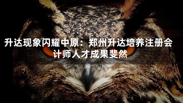 升达现象闪耀中原：郑州升达培养注册会计师人才成果斐然