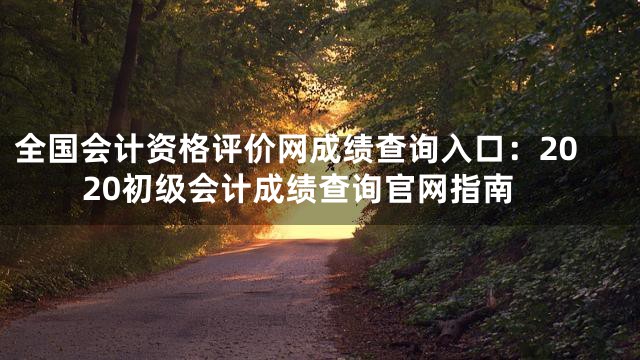 全国会计资格评价网成绩查询入口：2020初级会计成绩查询官网指南