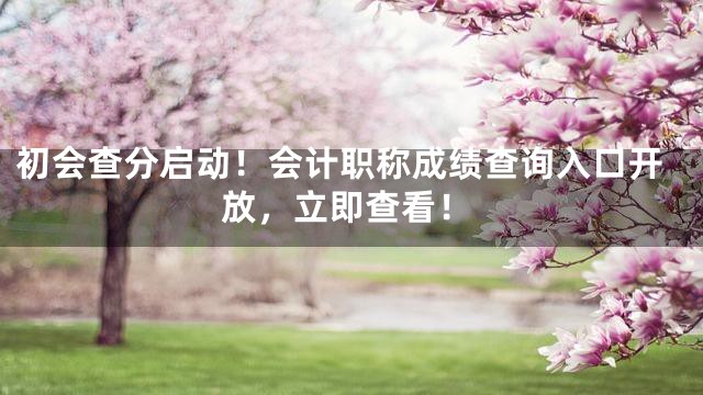 初会查分启动！会计职称成绩查询入口开放，立即查看！