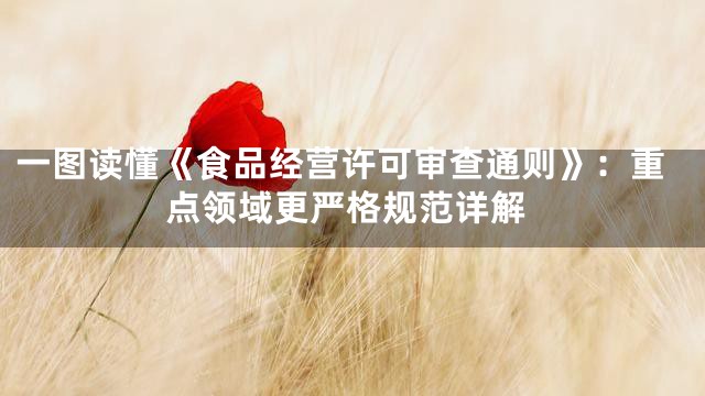 一图读懂《食品经营许可审查通则》：重点领域更严格规范详解