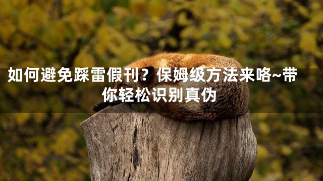 如何避免踩雷假刊？保姆级方法来咯~带你轻松识别真伪